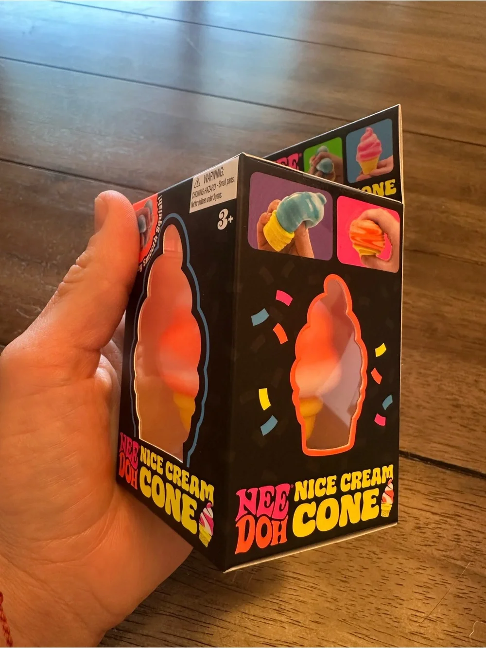 RARE Orange NeeDoh Nice Cream Cone Squishy – NEW